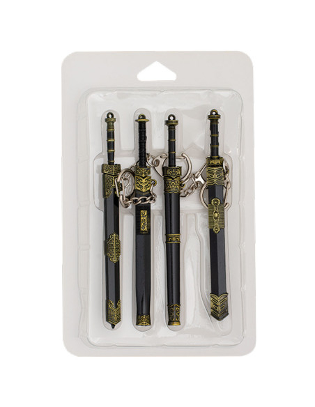 Set of 4 small medieval sword...