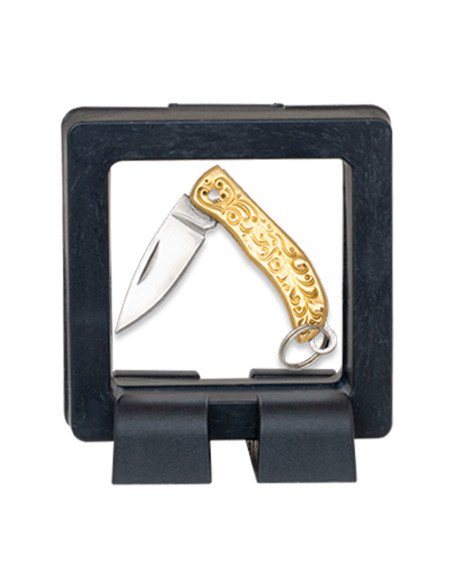 Miniature knife keychain pendant with...