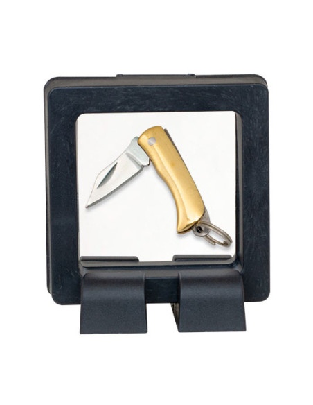 Miniature knife keychain charm with...