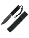 Albainox Black Army Tactical Knife, 11 cm blade.