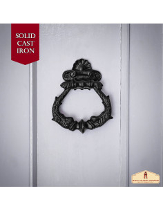 Medieval iron door knocker antique style ring model 2