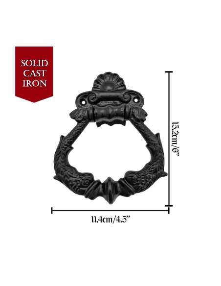 Medieval iron door knocker antique...