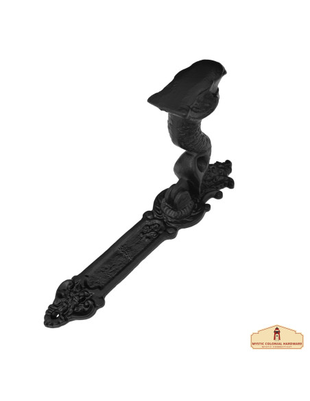 Medieval iron knocker in antique...