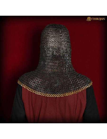 Brass-edged chainmail hauberk (9 mm.)