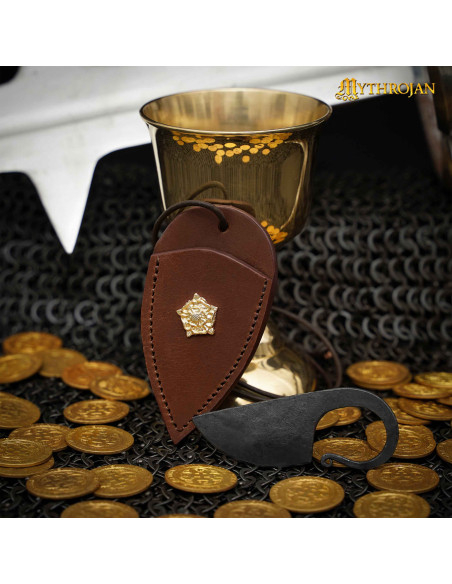 Hand-forged Celtic knife brown...