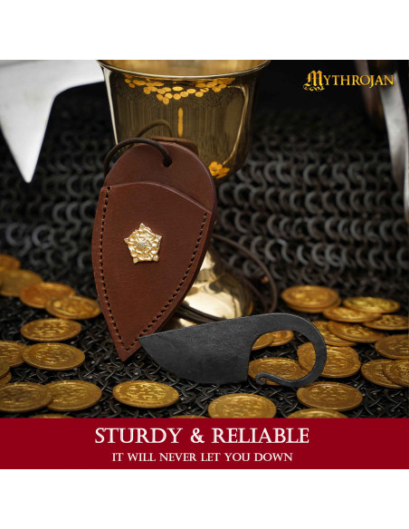 Hand-forged Celtic knife brown...