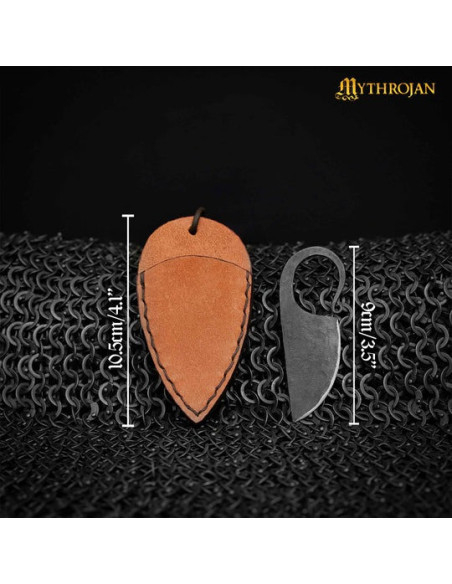 Hand-forged Celtic knife basic brown...
