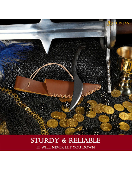 Medieval knife with twisted handle...