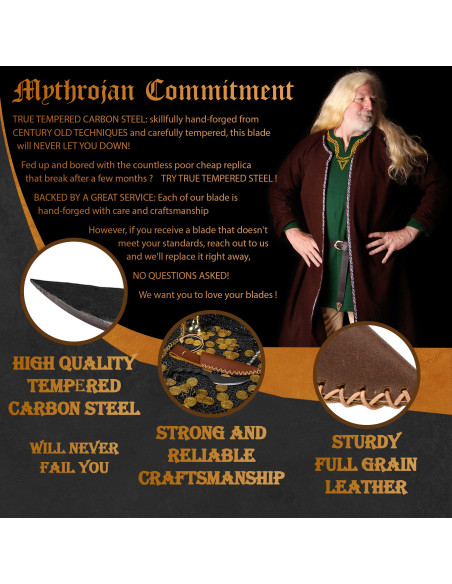 Medieval knife with twisted handle...