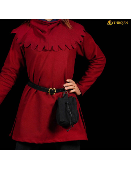 Belt pouch with cord, black