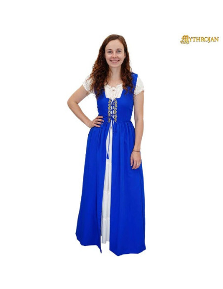 Celtic long medieval dress in natural...