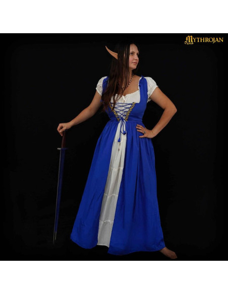 Celtic long medieval dress in natural...
