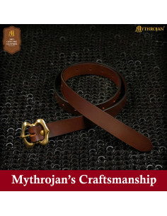 Renaissance Medieval Belt in leather, brown color 2