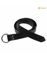 Viking belt with round buckle, black