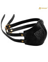 Leather Face Mask for Cosplay, Black