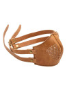Brown leather facial mask for Cosplay