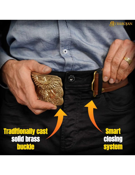 Viking belt simple strap brass buckle... Viking belt simple strap brass buckle...