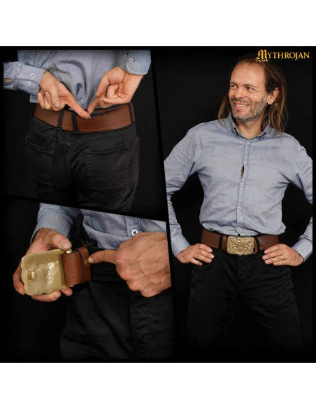 Viking belt simple strap brass buckle... Viking belt simple strap brass buckle...