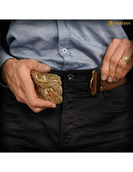 Viking belt simple strap brass buckle... Viking belt simple strap brass buckle...