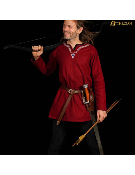 Medieval leather scabbard for hanging...