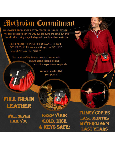 Renaissance Medieval Leather Bag,...