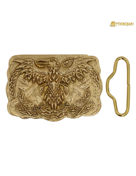 Viking brass buckle for belts with...