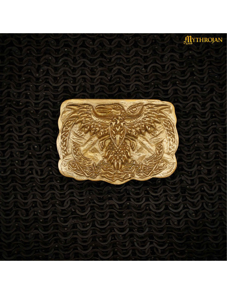 Viking brass buckle for belts with...