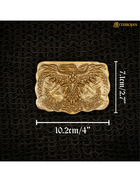 Viking brass buckle for belts with...