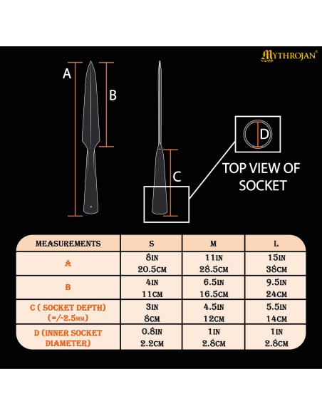 Viking iron spearhead, various sizes