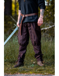 Viking trousers in brown wool
