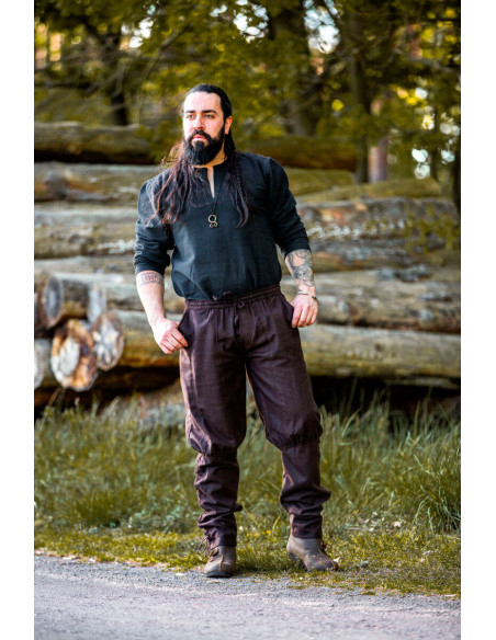Viking trousers in brown wool
