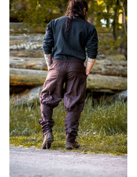 Viking trousers in brown wool