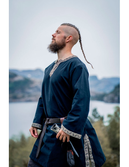 Halvor medieval tunic, black color