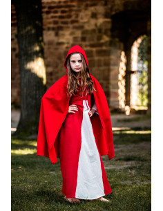 Medieval cloak for children model Cecilia, red