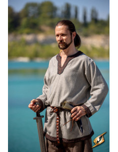 Medieval tunic for men model Fimbul, grey