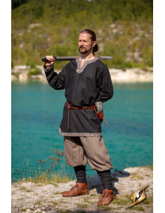 Medieval Tunic for Men Model Fimbul, Black