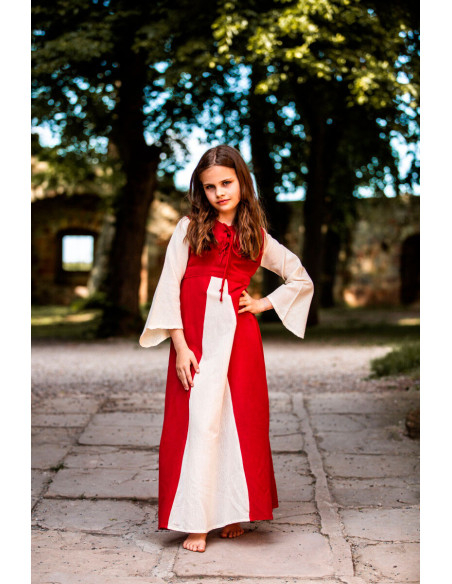 Medieval bicolor dress for girls,...