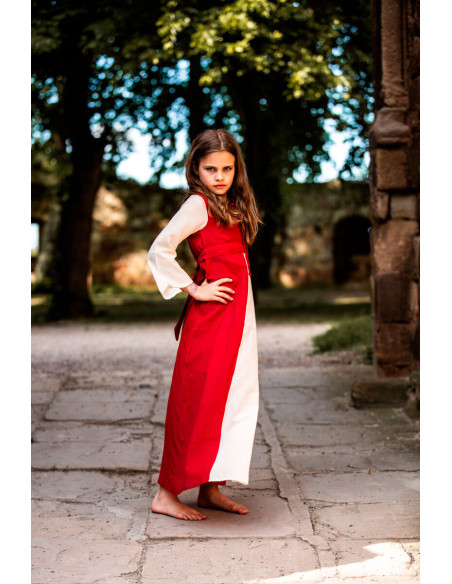Medieval bicolor dress for girls,...
