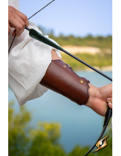 Medieval archer bracelet in leather, various colors