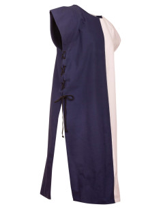 Medieval tabard model Gilbert, color blue-cream 2