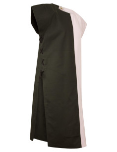 Medieval tabard model Gilbert, color green-cream 2