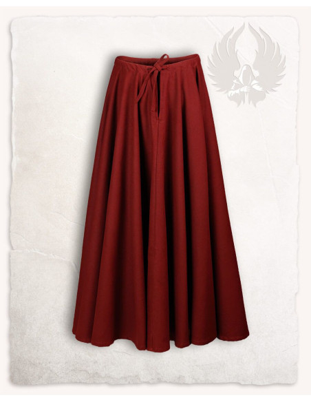 Medieval cotton skirt model Ursula, red