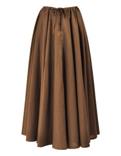 Medieval cotton skirt model Ursula, sand brown color