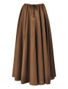 Medieval cotton skirt model Ursula, sand brown color