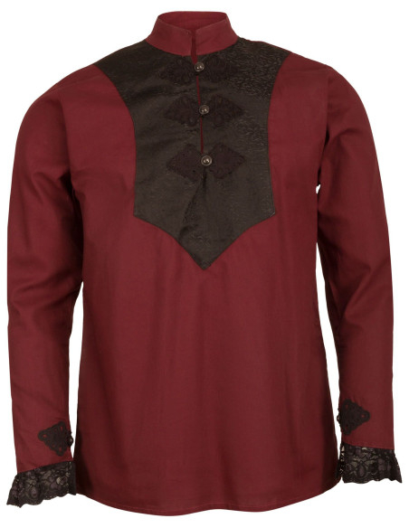 Viscardi medieval shirt, burgundy color
