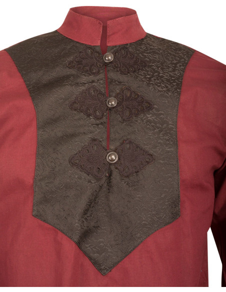 Viscardi medieval shirt, burgundy color