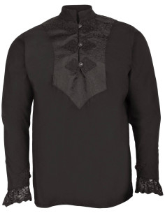 Medieval shirt model Viscardi, black color
