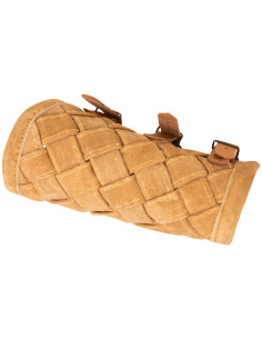 Medieval leather bracelets model Sigurd, sand color 2