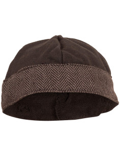 Medieval cotton cap model Gilli, dark brown