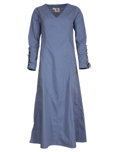 Medieval long cotton tunic model Antaris, blue 2